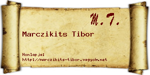 Marczikits Tibor névjegykártya